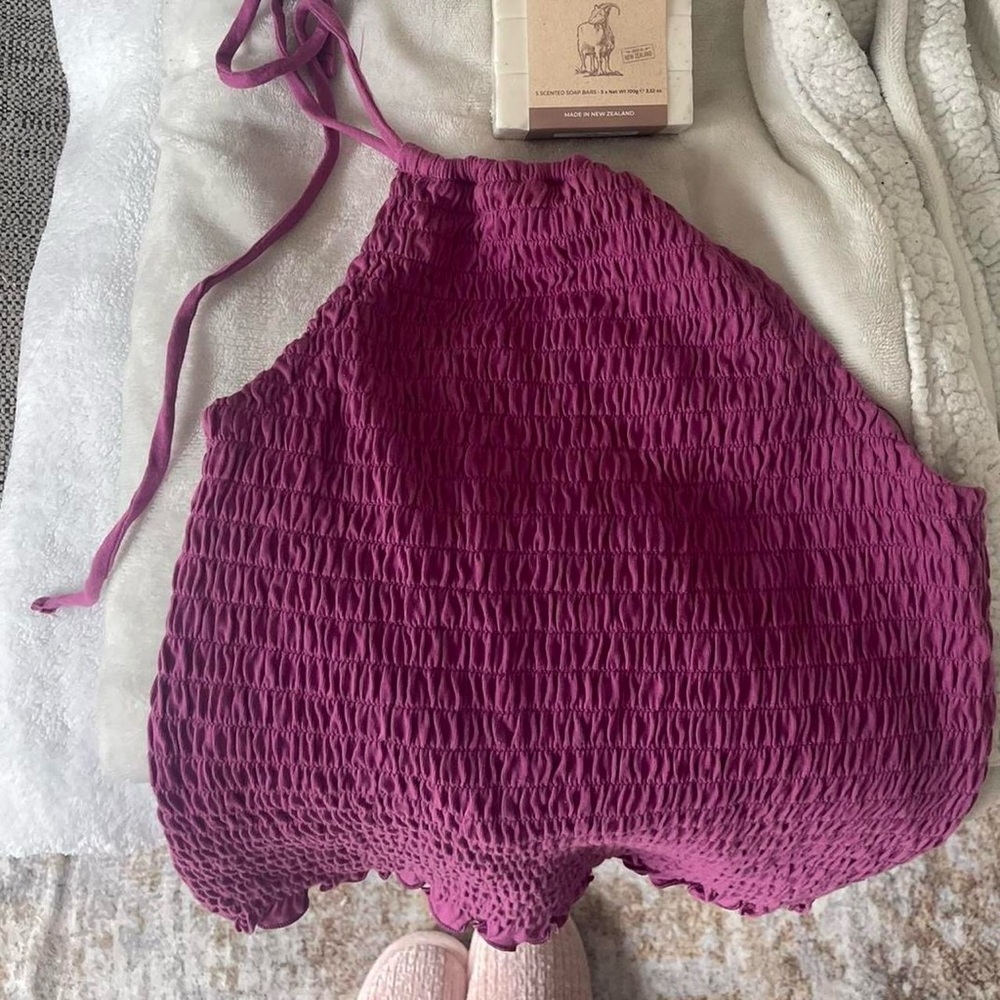 Berry halter top 100% cotton